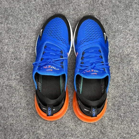 Nike Air Max 270 Shoes Men's 13 Racer Blue Orange Athletic Run Training Sneakers - Picture 8 of 11